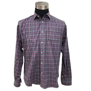 DESCENDANT OF THIEVES Men’s Purple Check Longsleeve Polo Shirt Ltd Edition sz XL